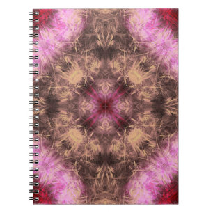 Rose Gold Energy Kaleidoscope Fractal Art Notebook