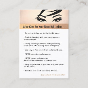 Rose Gold Eyelash Extensions Aftercare Referral