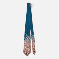 Rose Gold Fading Waterfall Ombre Glitter look Neck