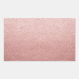 Rose Gold Faux Foil Blank Template Your Text Logo Rectangular Sticker