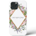 Rose Gold Faux Geometric Modern Peony Eucalyptus