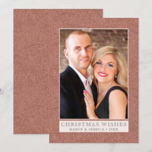 Rose Gold Faux Glitter Border   1 Photo Holiday