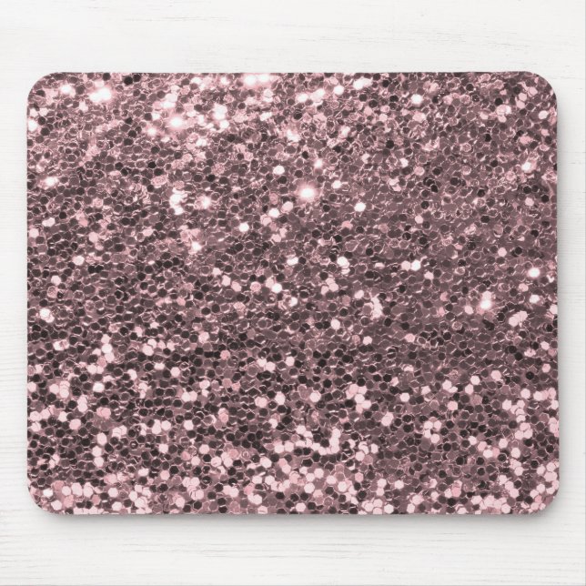 Rose Gold Faux Glitter Sparkles Mouse Mat (Front)