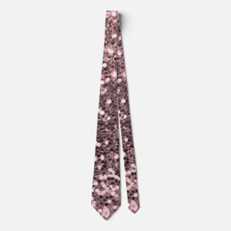 Rose Gold Faux Glitter Sparkles Tie