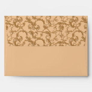 Rose Gold Filigree Elegant Envelope