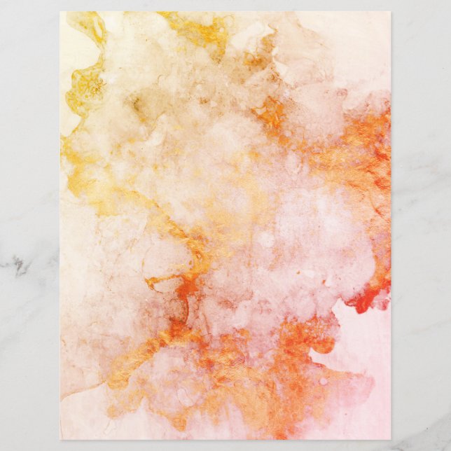 Rose Gold Fire Copper Granite Scrapbook Paper (Front)