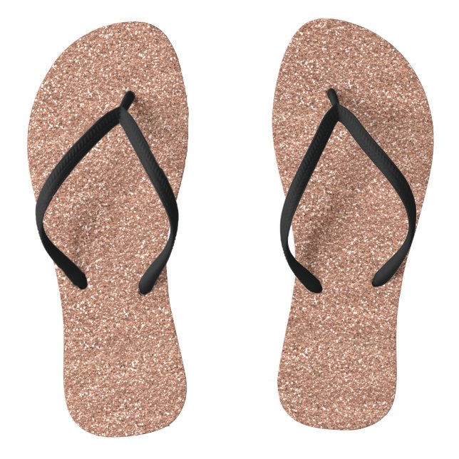 Rose Gold Flip Flops (Footbed)