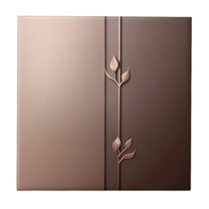 Rose gold flora detailo Ceramic Tile