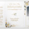 Rose & Gold Floral 6 Photo Poem Funeral Program