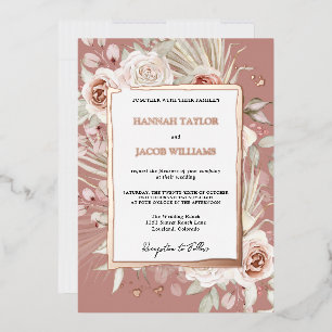 Rose Gold Floral Boho Dusty Rose Wedding