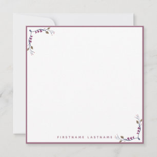 Rose Gold Floral Border Card