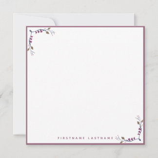 Rose Gold Floral Border Card