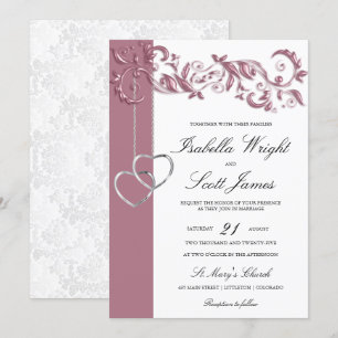 Rose Gold Floral Design Invitation