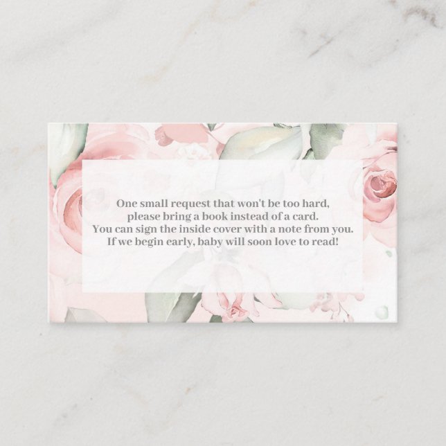 Rose gold Floral Enclosure Card (Front)
