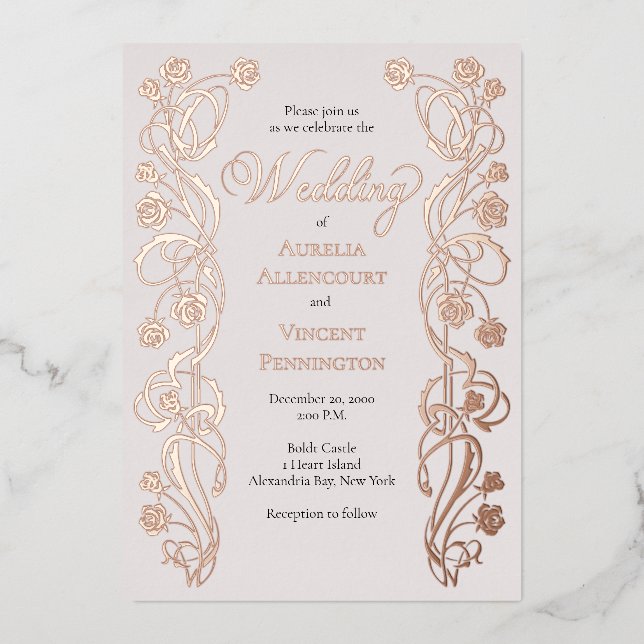 Rose Gold Floral Fairytale Wedding (Front)