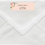 Rose gold floral greenery return address<br><div class="desc">A rose gold,  blush background. Decorated with a rose gold and blush pink rose,  floral and eucalyptus greenery and faux gold foliage.  Personalise and add your name and address. Black letters.</div>