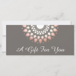 Rose Gold Floral Mandala Spa Gift Certificate