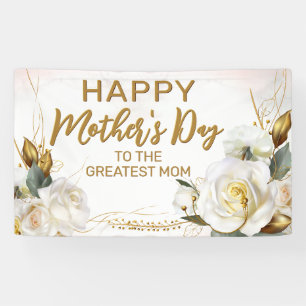 Rose Gold Floral   Mother's Day Banner