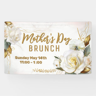 Rose Gold Floral   Mother's Day Brunch Banner