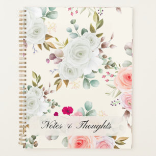 Rose Gold Floral Name Planner