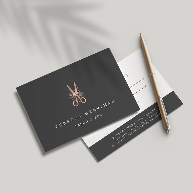 Rose Gold Floral Scissors | Salon Gift Certificate (Creator Uploaded)
