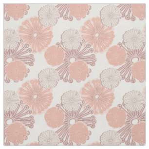 Rose Gold Flower Pattern Fabric
