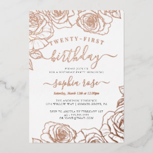 Rose Gold Foil 21st Birthday 