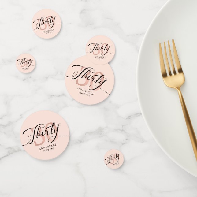 Rose Gold Foil 30th Birthday  Confetti (Group)