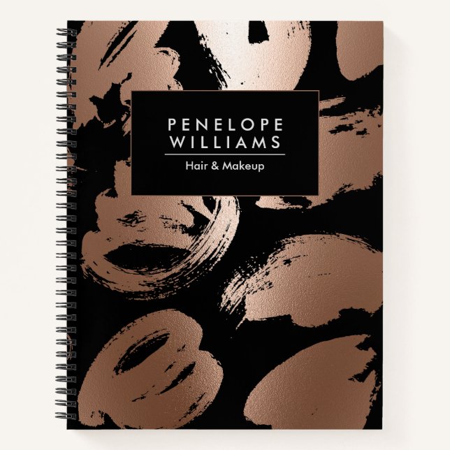 Rose Gold Foil Abstract Notebook (Front)
