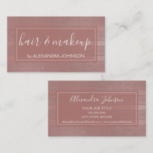 Rose Gold Foil Art Deco Modern Pattern Business Card