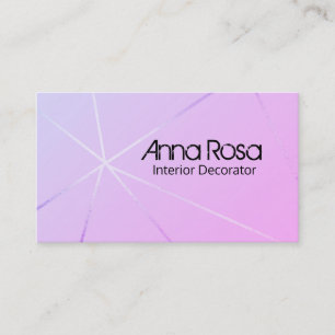 *~* Rose Gold Foil Blue Pink Geometric Modern Business Card