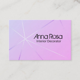 *~* Rose Gold Foil Blue Pink Modern Geometric Business Card