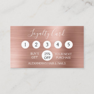 Rose Gold Foil   Blush Pink Foil Loyalty Punch