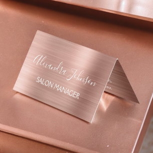 Rose Gold Foil Blush Pink Foil Modern Business Card