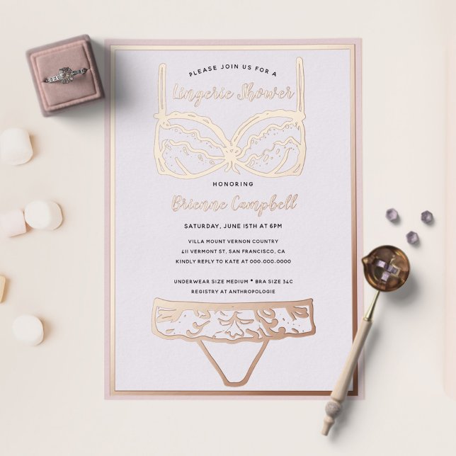 Rose Gold Foil & Blush Pink Lingerie Bridal Shower (Creator Uploaded)