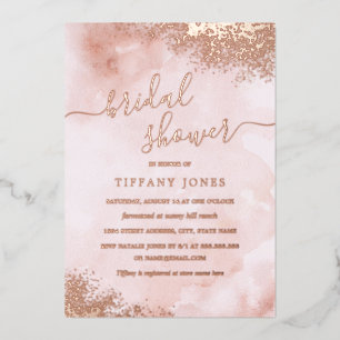 ROSE GOLD FOIL Blush Pink Peach Bridal Shower