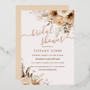 ROSE GOLD FOIL Boho Floral Bridal Shower