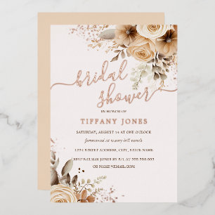 ROSE GOLD FOIL Boho Floral Bridal Shower
