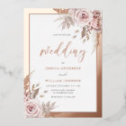 Rose Gold Foil Border Blush Dusty Rose Wedding