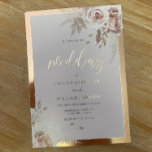 Rose Gold Foil Border Blush Floral Wedding<br><div class="desc">Rose Gold Foil Border Blush Floral Wedding Foil Invitation

See other invitations in our Niche and Nest Store</div>
