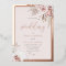 Rose Gold Foil Border Blush Floral Wedding