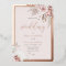 Rose Gold Foil Border Blush Floral Wedding
