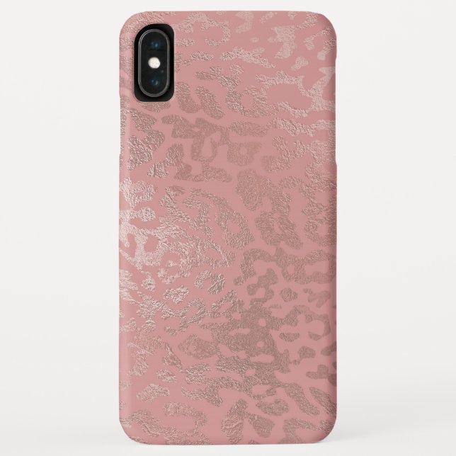 Rose Gold Foil Cheetah Animal Pattern Case-Mate iPhone Case (Back)