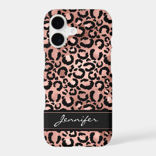 Rose Gold Foil Cheetah Pattern - Personalised Name