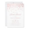 Rose Gold Foil Confetti Bridal Brunch Invitation