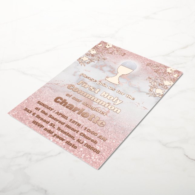 rose gold foil details First Holy Communion (Rotated)