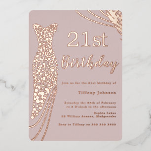 Rose Gold Foil Dress Pink Elegant 21st Birthday