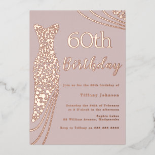 Rose Gold Foil Dress Pink Elegant 60th Birthday