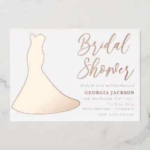 Rose Gold Foil Dress Silhouette Bridal Shower 