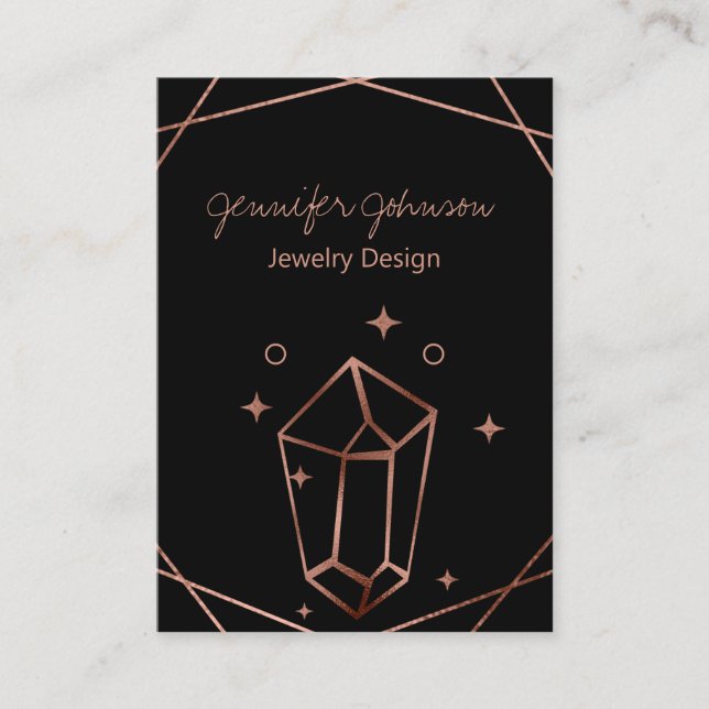 Rose Gold Foil Earring Holder Display Card (Front)